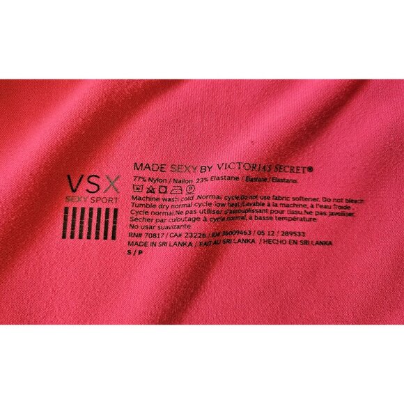 Victorias Secret VSX Sport Small Knockout Jacket Hot Pink Zip Ruched Thumb Holes - Picture 12 of 15
